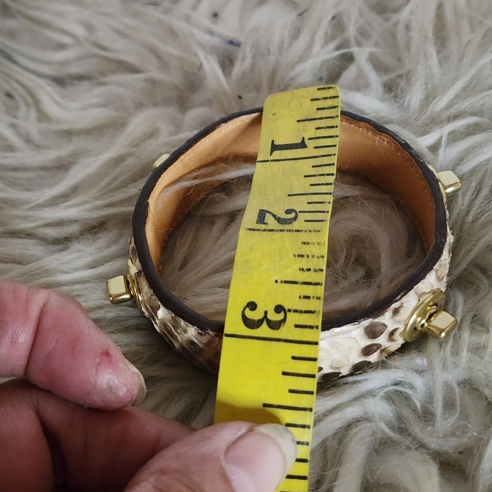 Coach Snakeskin Kisslock Bracelet - Picture 6 of 10